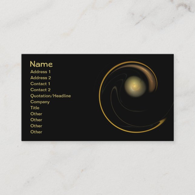 Tarjeta De Visita Flame pura Brago-Mitchell Arte Fractal Fino (Anverso)