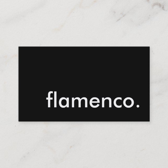 Tarjeta De Visita flamenco. (Anverso)