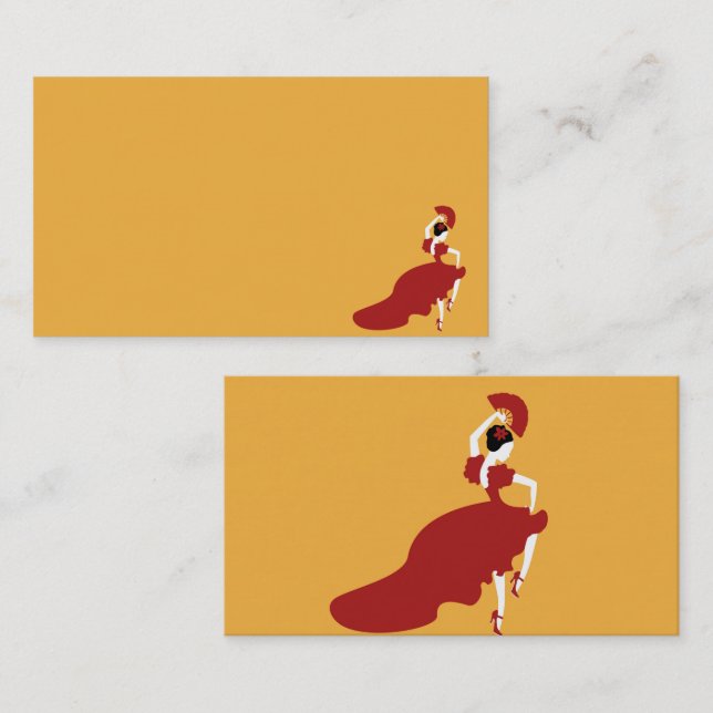Tarjeta De Visita Flamenco Dancer (Anverso / Reverso)