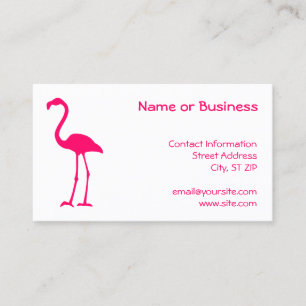 Tarjeta De Visita Flamenco rosa brillante