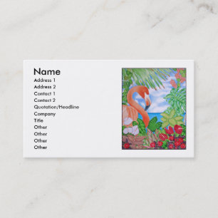 Tarjeta De Visita Flamenco tropical