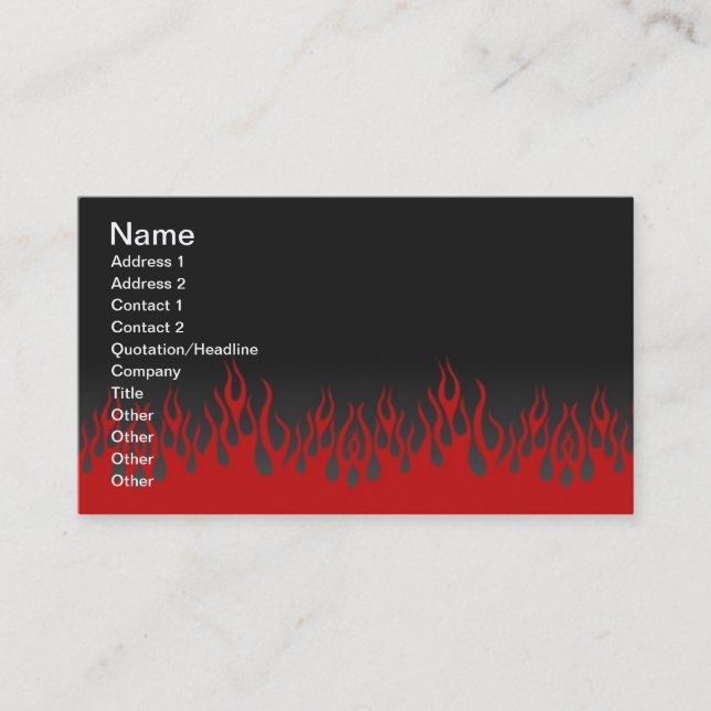 Tarjeta de visita Flames (Anverso)