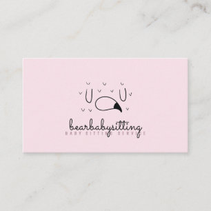 Tarjeta De Visita Flamingo Face Closed Eyes Baby Animal Pink Cute