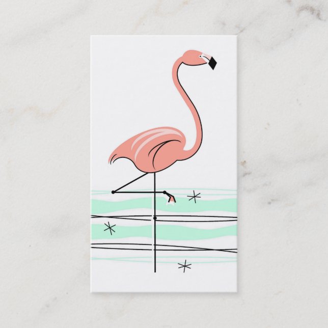 Tarjeta De Visita Flamingo Ocean business card white (Anverso)