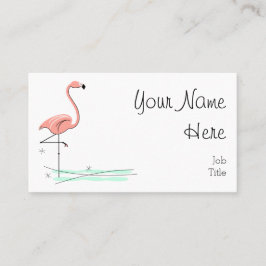 Tarjeta De Visita Flamingo Ocean side text