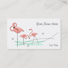 Tarjeta de visita Flamingo Ocean Trio