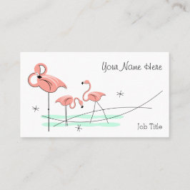Tarjeta de visita Flamingo Ocean Trio