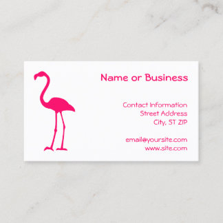 Tarjeta De Visita Flamingo rosa brillante