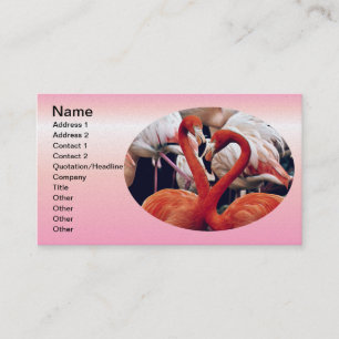 Tarjeta De Visita Flamingo rosa en la naturaleza