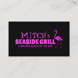 Tarjeta De Visita Flamingo rosa retro