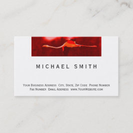 Tarjeta de visita Flamingo simple moderna