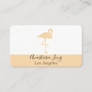 Tarjeta De Visita Flamingo simple y moderno