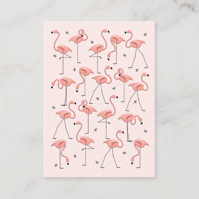 Tarjeta De Visita Flamingos (Anverso)