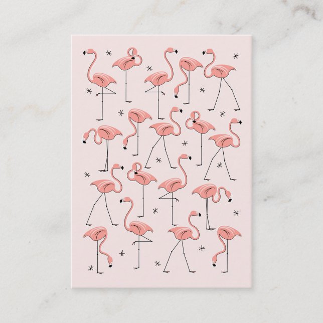Tarjeta De Visita Flamingos (Anverso)