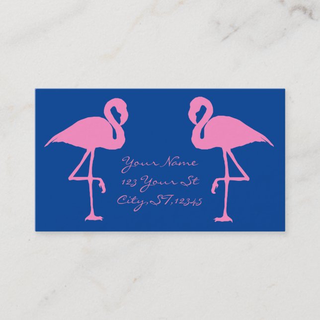 Tarjeta De Visita Flamingos rosados Thunder_Cove Classic (Anverso)