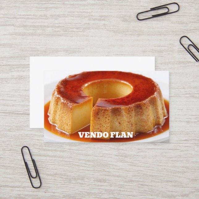 Tarjeta De Visita Flan mexicano (Anverso/Reverso In Situ)
