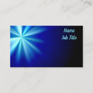 Tarjeta De Visita Flare azul claro sobre azul oscuro