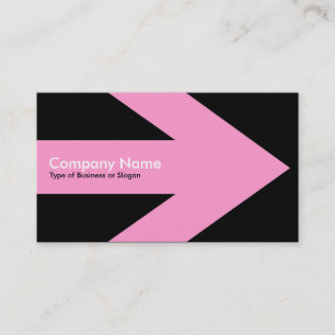 Tarjeta De Visita Flecha v3 (rosa) - negro