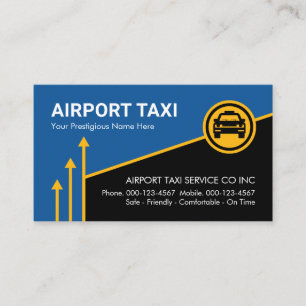 Tarjeta De Visita Flechas amarillas del cielo hacia arriba aeropuert