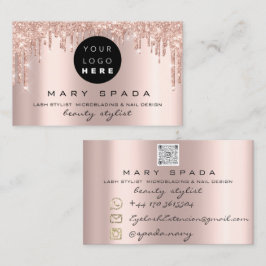 Tarjeta De Visita Flechas de cejas de maquillaje pestañas de gotas r