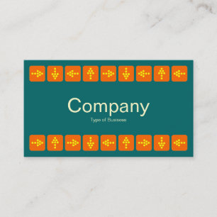 Tarjeta De Visita Flechas de estilo amarillo y rojo LED - verde Verd