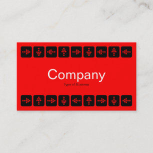 Tarjeta De Visita Flechas de estilo LED rojo - rojo y gris