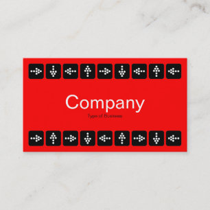 Tarjeta De Visita Flechas de estilo LED - rojo y gris