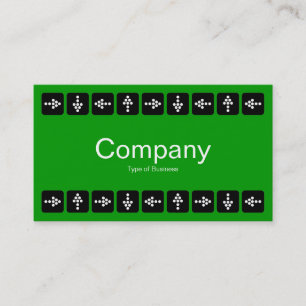 Tarjeta De Visita Flechas de estilo LED - verde y gris