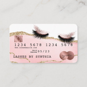 Tarjeta De Visita Flechas largas de Agate Rosado de Rubor con estilo