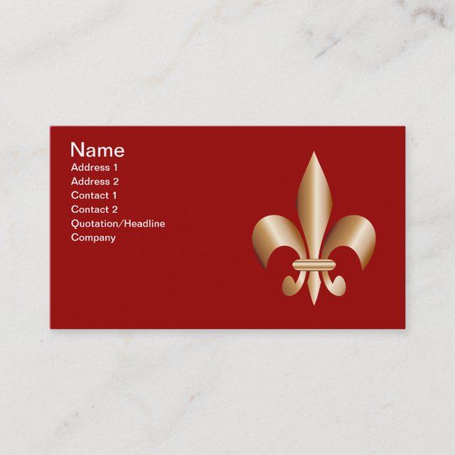 Tarjeta De Visita Fleur de lis (Anverso)