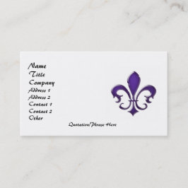 Tarjeta De Visita Fleur de Lis 1