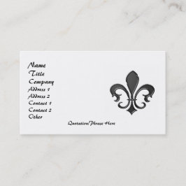 Tarjeta De Visita Fleur de Lis 2