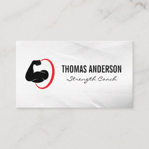 Tarjeta De Visita Flexing de brazos Logo de Fitness