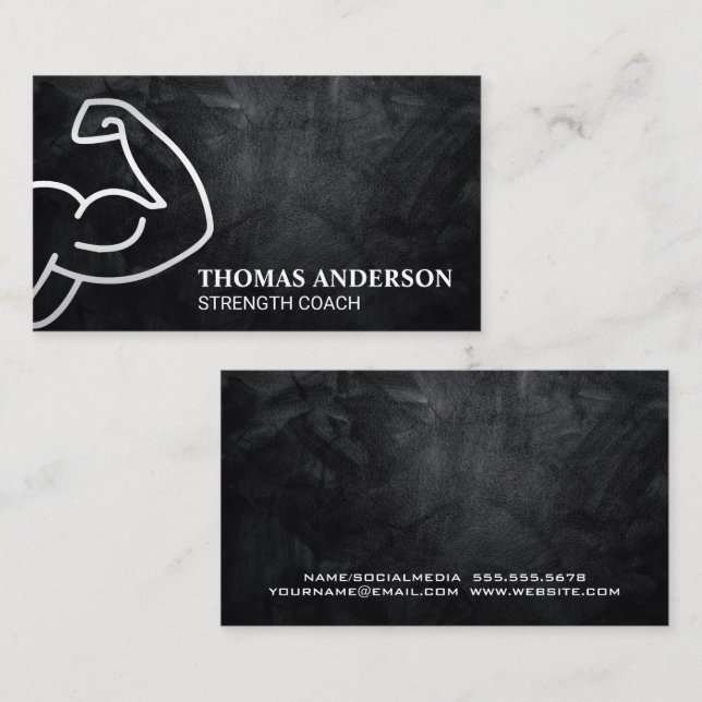 Tarjeta De Visita Flexing de brazos | Salud (Anverso / Reverso)