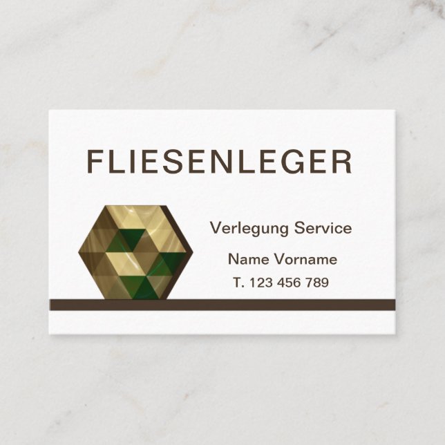 Tarjeta De Visita Fliesenleger (Anverso)