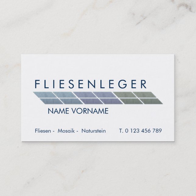 Tarjeta De Visita fliesenleger (Anverso)