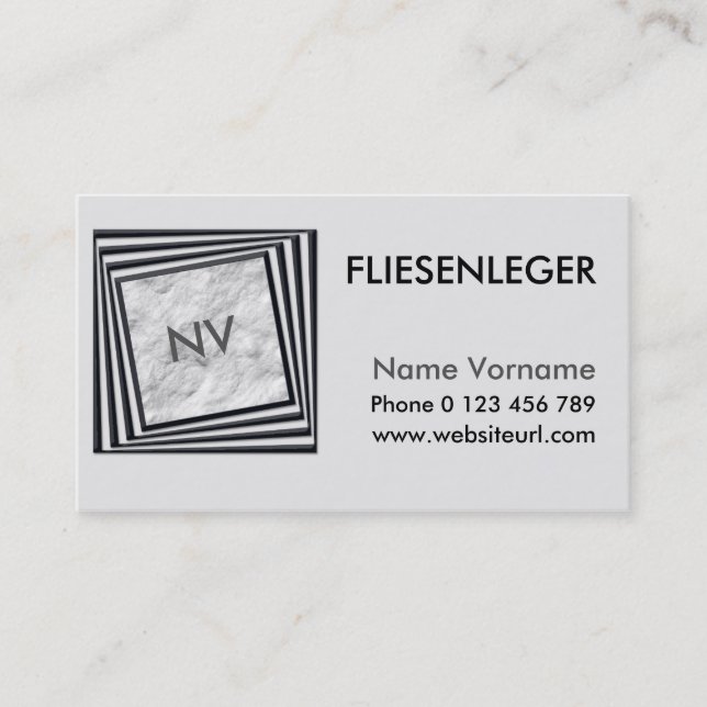 Tarjeta De Visita fliesenleger (Anverso)