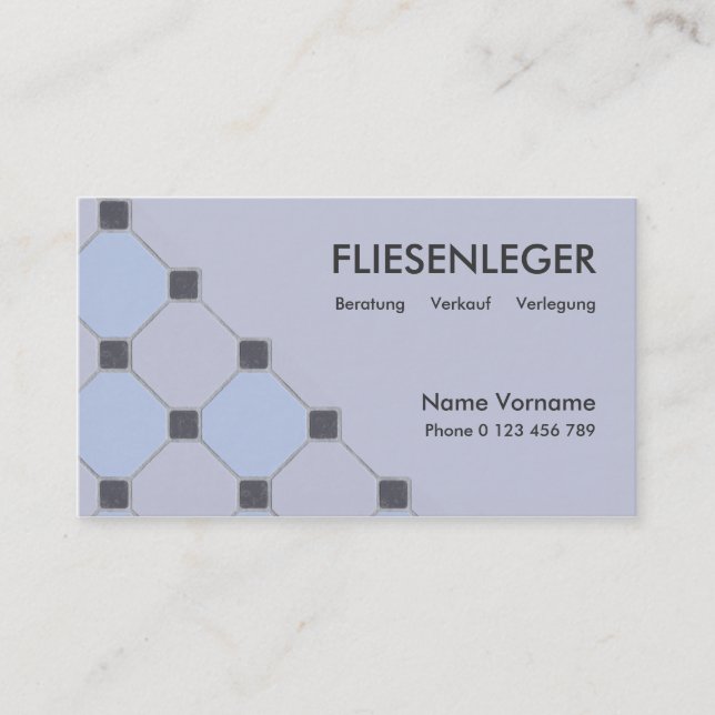 Tarjeta De Visita fliesenleger (Anverso)