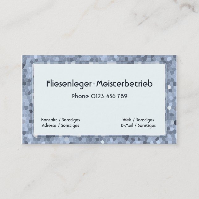 Tarjeta De Visita fliesenleger (Anverso)