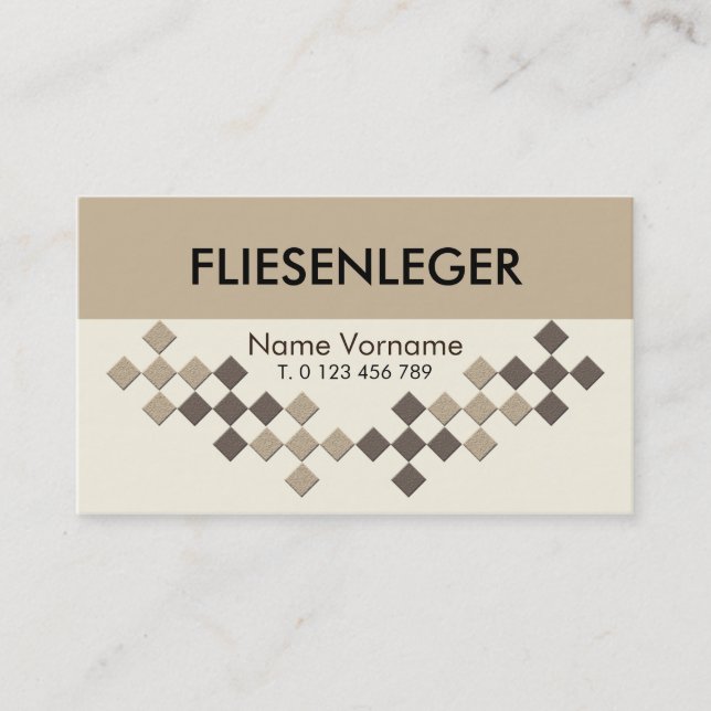 Tarjeta De Visita Fliesenleger- artesano (Anverso)
