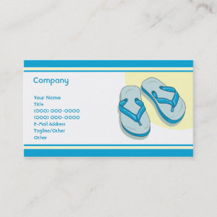 Tarjeta De Visita Flips-flopes azules