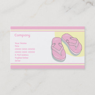 Tarjeta De Visita Flips-flopes rosados