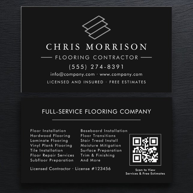 Tarjeta De Visita Flooring Installation Service QR Code (Subido por el creador)
