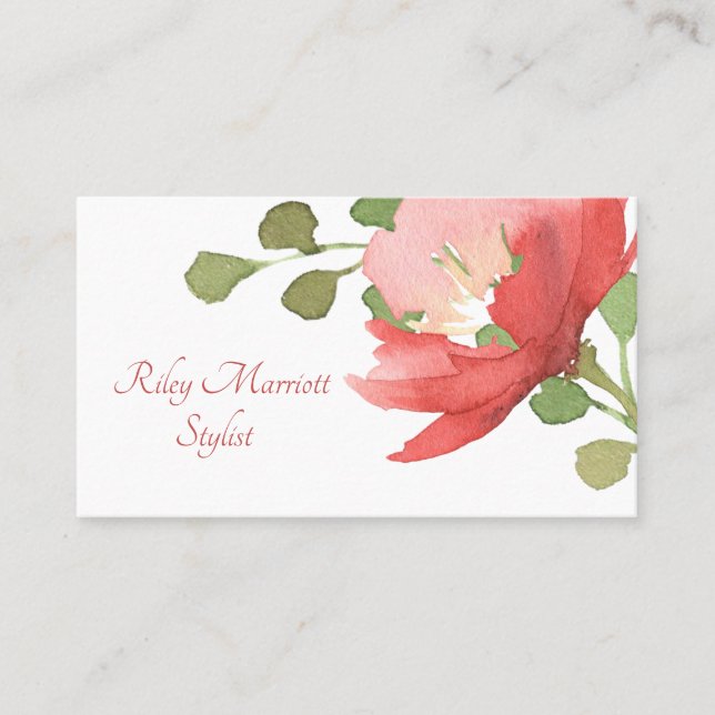 Tarjeta De Visita Flor acuática (Anverso)