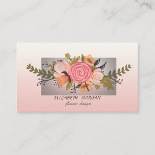 Tarjeta De Visita Flor acuática moderna y elegante