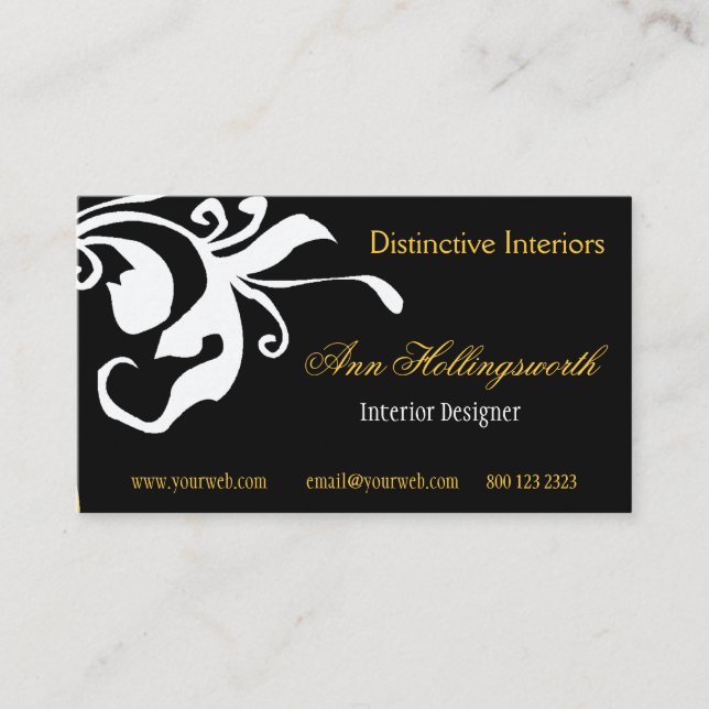 Tarjeta De Visita Flor audaz verano primavera verano floral (Anverso)