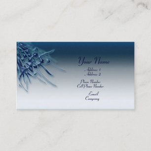 Tarjeta de visita - flor azul