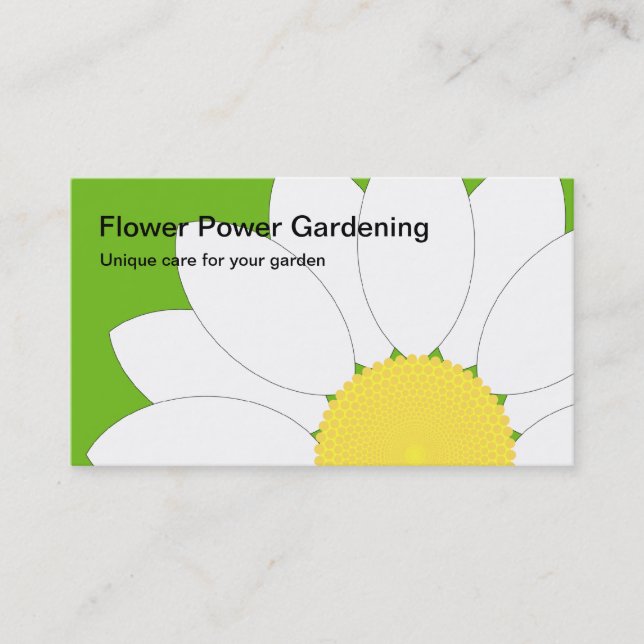 Tarjeta De Visita Flor blanca, jardinería de flores,... (Anverso)