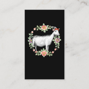Tarjeta De Visita Flor Chica de cabra Bandana Animal Lover