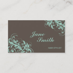Tarjeta De Visita Flor con clase elegante moderna elegante floral